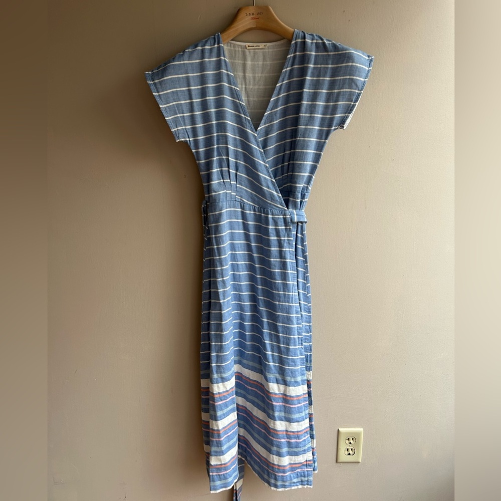Marine Layer Blue Striped Midi Dress
